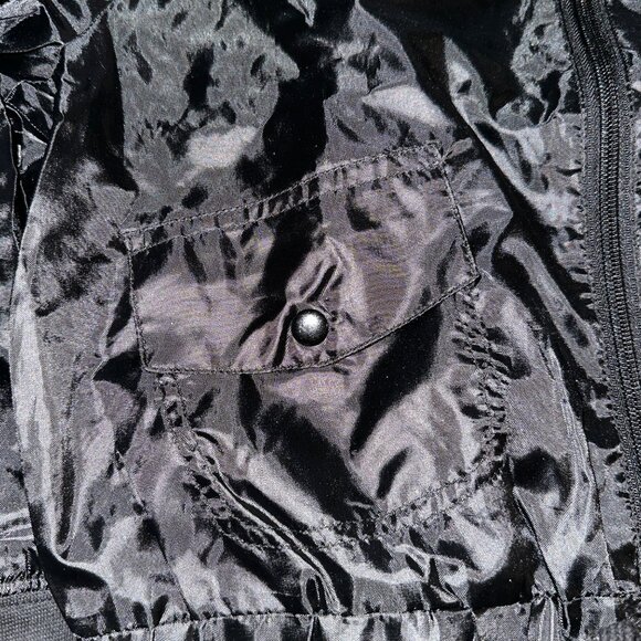 One Step Up Black Hooded Zipper Jacket Pockets Kids Girls Medium 12 Polyester - Picture 2 of 4